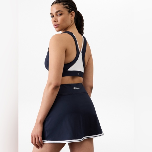 Crosscourt High Rise Tipped 14" Skort | Navy/White - Picture 4 of 8